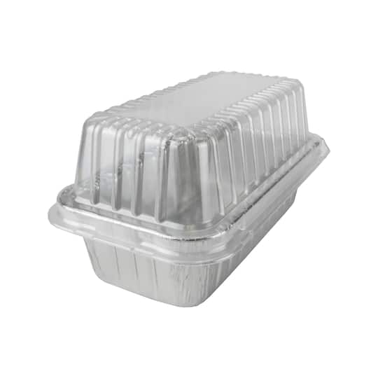Silver Lining by Durable Packaging Foil Loaf Pans with Lids, 2ct.